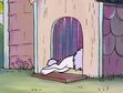 Cleo (Clifford The Big Red Dog) was sleeping in her doghouse with her legs