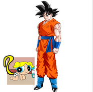 Goku adopting bubbles