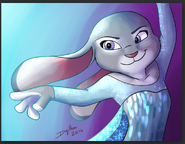 Judy dressed as Elsa