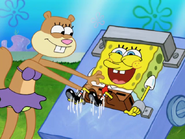 Sandy Cheeks tickles SpongeBob Planet of the Jellyfish