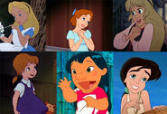 Alice, Wendy, Princess Eilonwy, Penny, Lilo and Melody (My Little Girls - The Movie)
