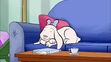 Daffodil sleeping in Norville's New Game