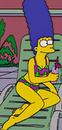 Marge wearing her tropical bikini