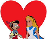 Pinocchio and Alice love together