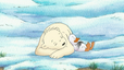 Greta and Pieps (The Little Polar Bear) sleeping