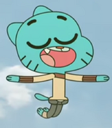 Gumball is flying