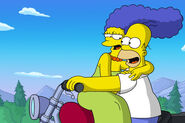 Homer Simpson and Marge Simpson