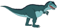 John as an Allosaurus