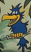 Blue-bird-with-yellow-long-beak-from-bamse