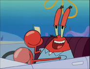 Mr. Krabs smiling happily