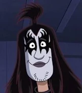 Shaggy Rogers in Scooby-Doo and Kiss rock and roll mystery