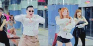 Boys and her girls doing Gangnam style 