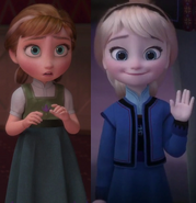 Young Anna and Young Elsa as Themselves (Dimitri and Anastasia "Anya" Romanov's Daughters)