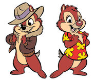 Chip and Dale as Tweedle Dee and Tweedle Dum