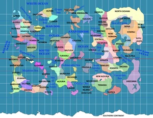 Political Map of Terra, With Seas