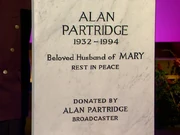 Alan's headstone, with incorrect date, donated by 