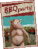 BBQ Party Poster Sideways