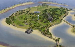 Version one of Niua Simoa. Note underdeveloped volcano.