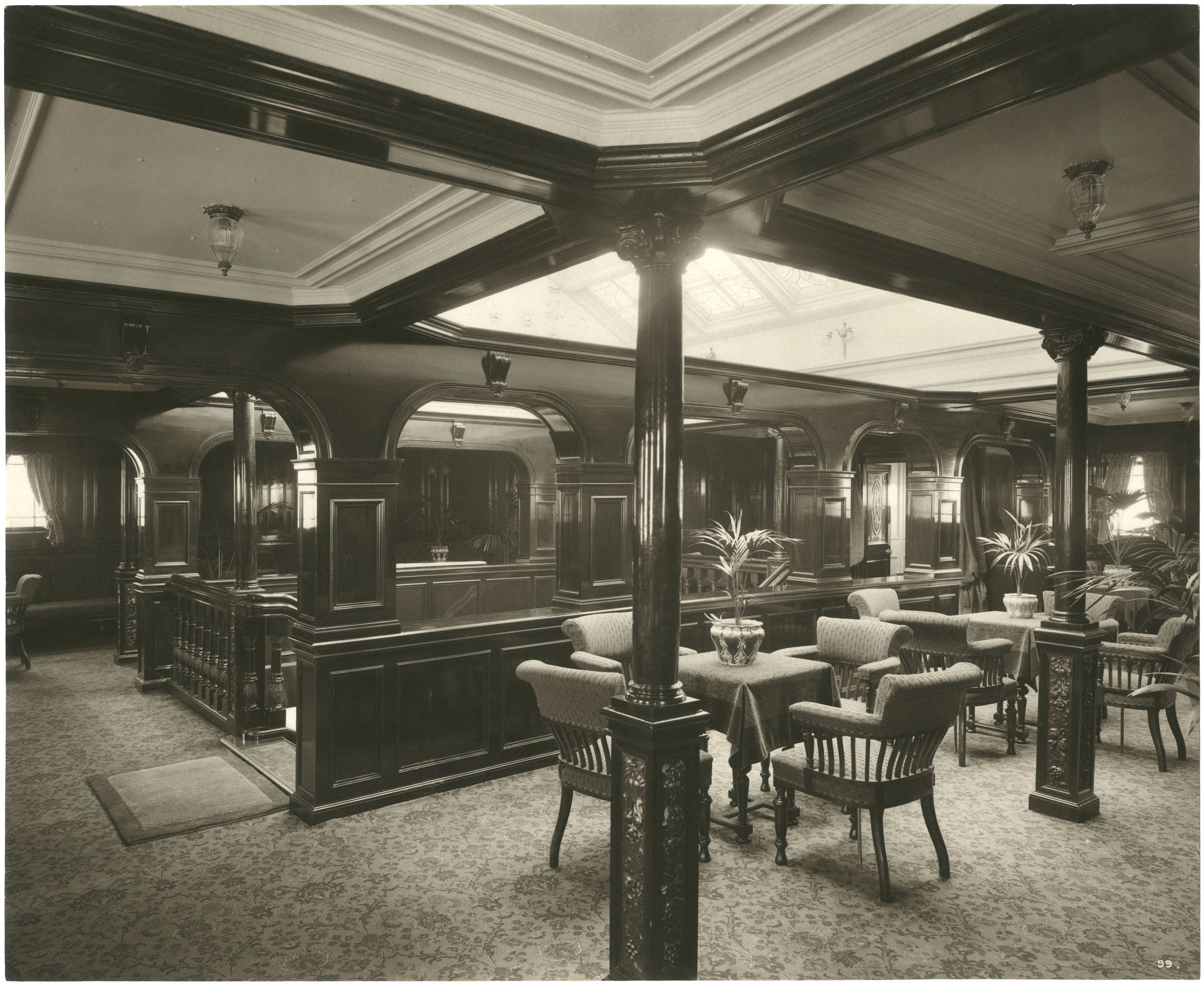 Lusitania: 2nd Class Lounge | Passenger-ships-and-liners Wiki | Fandom, image size:3000x2455