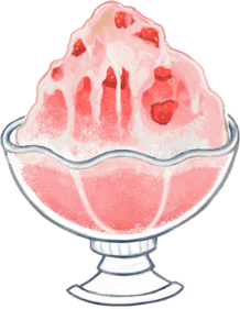 Milky Shaved Ice With Strawberries Recipe