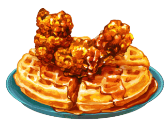 Brownie Stuffed Waffle a la Mode