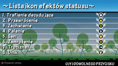 Lista ikon efektów statusu