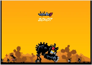 Dogaeen appearing on a Patapon 3 screensaver.