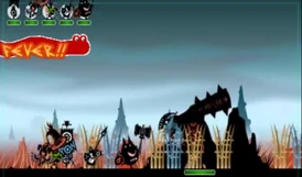 A cyclops about to throw a rock.