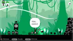 Ban the Tatepon appearing out of the bushes (In spanish).