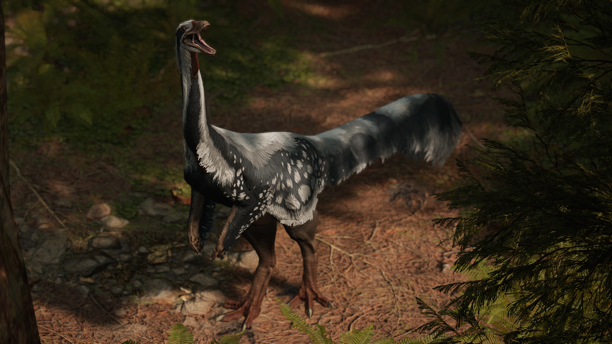 Opinions on Path of Titan's deinocheirus? I quite like it, super  interesting that it's in the same family as Struthiomimus too! : r/Dinosaurs