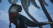 Primordial Tyrants Giganotosaurus on the Cerulean Island map.