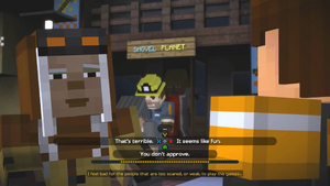 Harper shows Jesse the miners