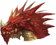 Red dragon head