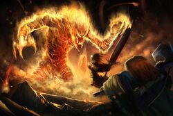 Fire elemental fight