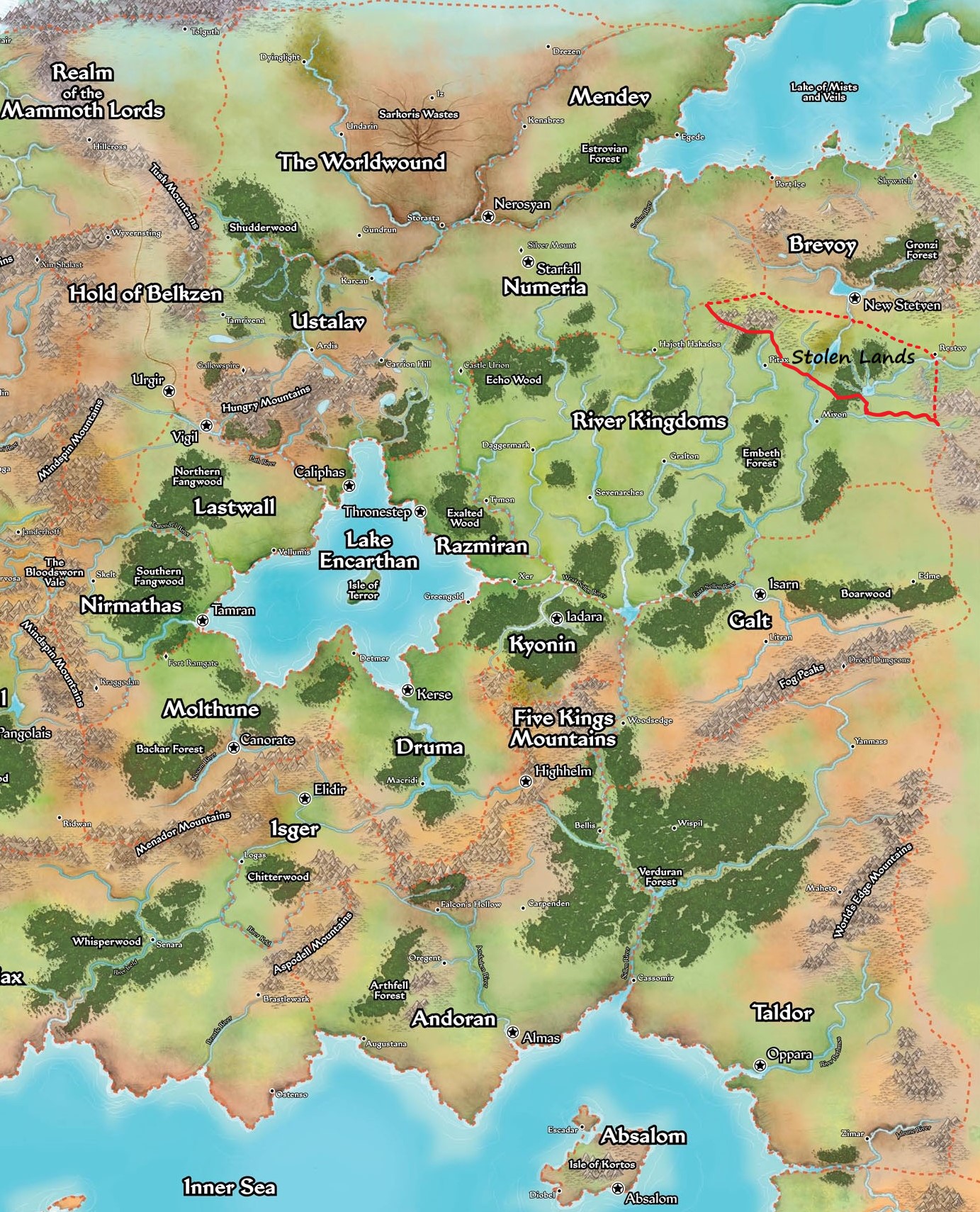 Pathfinder World Map