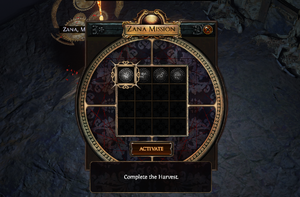 Zana Mission interface