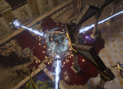 A Bitter  in progress with rotating icy beams displayed