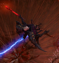 Малахай размахивается для сокрушающего удара.