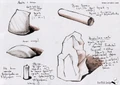 Rock and sack concept art