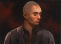 Rubin's card portrait in the Pathologic tabletop game