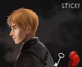 Sticky's card portrait in the Pathologic tabletop game