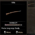 The Rifle inventory description in Pathologic 2