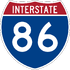 Interstate 86 marker