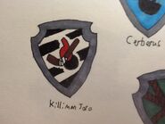 Kilimanjaros crest, A Hockey Stick, Whissle and Puck with a black striped background