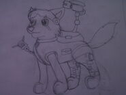 best drawing of snow in his pawbuster suit need to do some more work and it's done