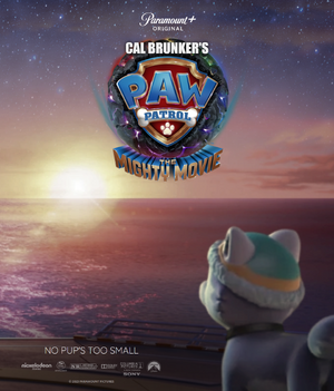 Cal Brunker's PAW Patrol The Mighty Movie teaser banner poster