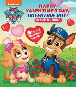 Chase and Skye from PAW Patrol's Valentine's day book