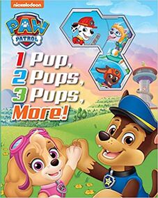 Chase and Skye high-paw from a Paw Patrol's book