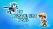 "Pups Save a Frozen Camp Out" ("Die verschneite Insel") title card