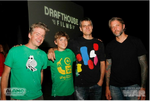 Gage (second from left) promoting "I Declare War" with its drafthouse CEO and co-directors.